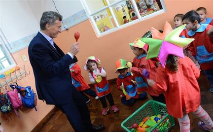 Macri visitó ayer un jardín de primera infancia en San Martín y luego se refirió a la impunidad