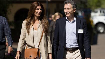 Macri y Awada, ayer, en la cumbre de empresarios en Idaho