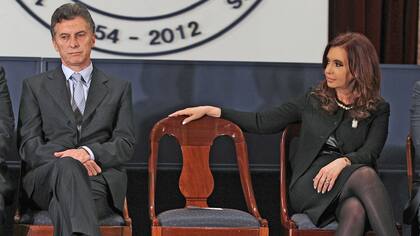 Macri y Cristina Kirchner en la Bolsa