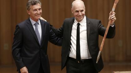 Macri y Larreta, el 9 de diciembre pasado, cuando fue el traspaso de gobierno en la Ciudad