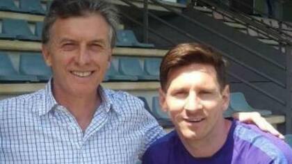 Macri y Messi, en un encuentro en Barcelona