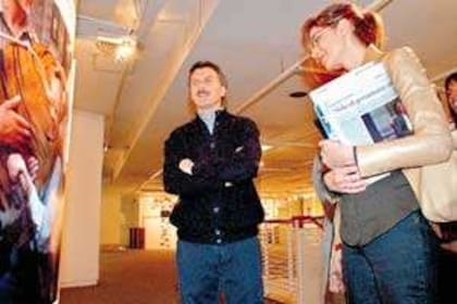 Macri y su mujer, Isabel Menditeguy, en el Centro Borges