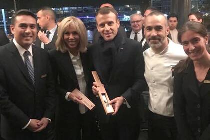 Macron cenó en un restaurant de Puerto madero