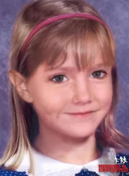 Madelein a los seis años según la proyección de National Center for Missing and Exploited Children