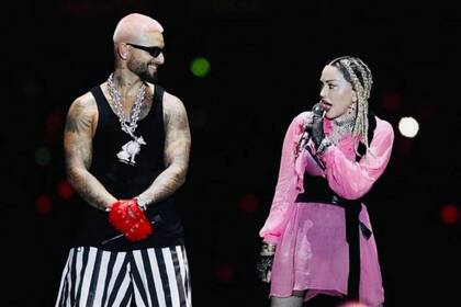 Madonna y Maluma exhibieron una química única sobre el escenario, el sábado por la noche en Medellín, Colombia