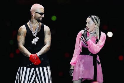 Madonna y Maluma, una de las tantas duplas que conformó a lo largo de 4 décadas de su labor artística