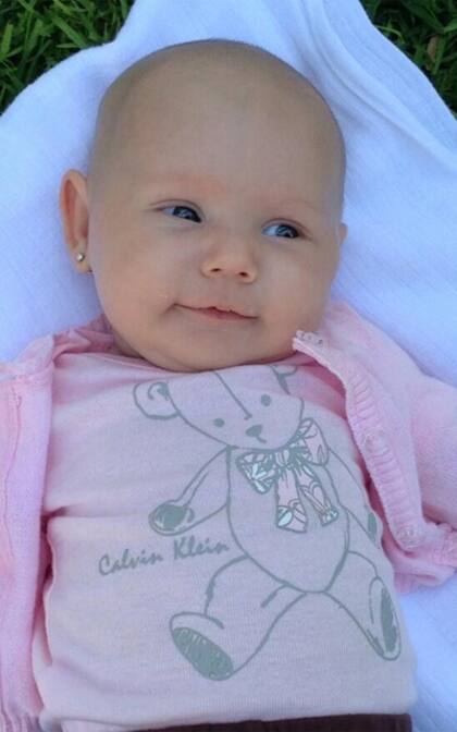 Madre babosa. La beba de Moira cuando tenía tres meses y ella quiso compartir con sus seguidores de Twitter una imagen de su pequeña