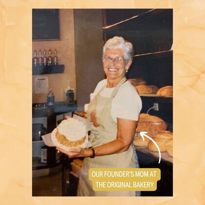 Madre de Nancy McKearney, cofundadora de Bakehouse Bread House (Instagram @bakehousebreadcompany)