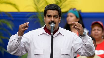 Maduro, ayer durante su discurso en Caracas