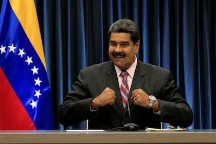 Maduro, ayer, en el Palacio de Miraflores