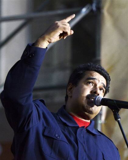 Maduro, en un acto frente al Consejo Nacional Electoral, en Caracas