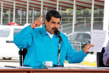 Maduro, en un acto oficialista en Miranda