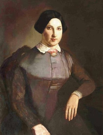 Magdalena Costa retratada por Prilidiano Pueyrredón, en un cuadro que pertenece a la colección del museo de de San Isidro 