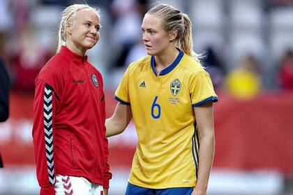 Magdalena Eriksson y Pernille Harder se habían enfrentado en las eliminatorias para el mundial de Francia