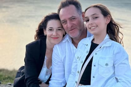 Magela Zanotta junto a su marido y su hija