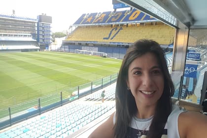 Maggiolo, en uno de los palcos de la Bombonera