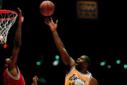 Magic Johnson, otro de los elegidos por Jorsdan en su quinteto ideal