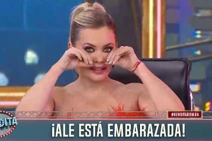 Maglietti se conmovió hasta las lágrimas al revelar la noticia de su embarazo (Foto: Captura de TV / elnueve)