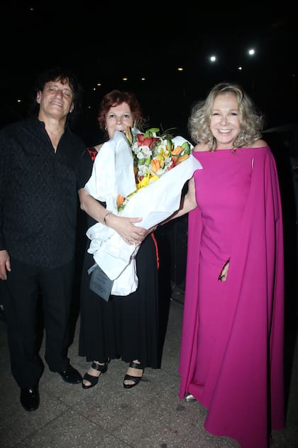 Mahler, Garavento y Solita Silveyra, felices, luego del impactante show