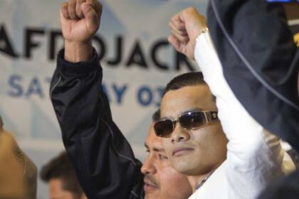 Maidana, brazo en alto, en Las Vegas