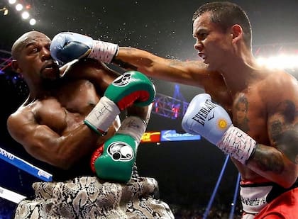 Maidana peleó contra Floyd Mayweather en 2014 en los Estados Unidos