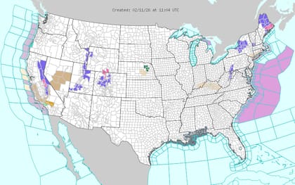 Maine será el estado con mayor probabilidad de nevadas durante este miércoles