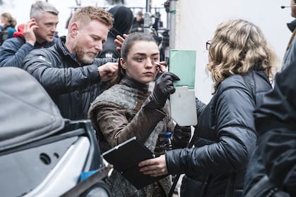 Maisie Williams en el set de filmación