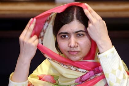 Malala en una entrevista en un hotel en Islamabad, Pakistan