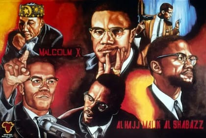 Malcolm X se convertiría en el seguidor más preciado de Elijah Muhammad, que aparece en este afiche en la parte superior izquierda