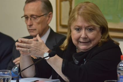 Malcorra, ayer, en el CARI; se refirió al giro diplomático de la gestión de Cambiemos