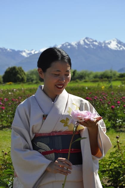 Malena en Trevelín, antes de la ceremonia