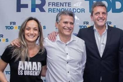 Malena Galmarini, Raúl Díaz y Sergio Massa