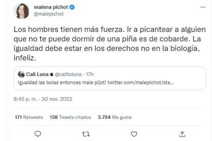 Malena Pichot replicó a quienes le cuestionaban su tuit sobre Roberto García Moritán y su accionar en relación a Ofelia Fernández