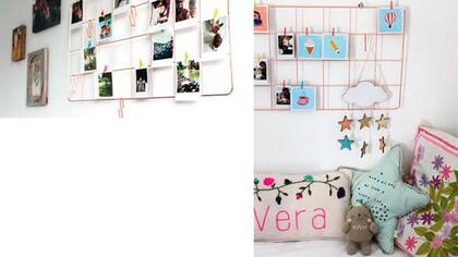 Malla metálica de papelera contemporánea en Mercado Libre Design $390 / Almohadón con nombre Bordado a mano de Almohadones bordados By Mili Suarez / Osito de crochet de Tres pajaritos / Almohadón estrella de Pasito a paso