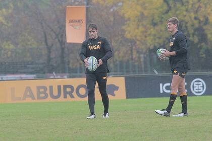 Mallía y Miotti, en el entrenamiento de hoy en Newman y antes de enfrentarse a Sunwolves