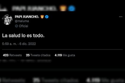 Maluma preocupó a sus seguidores (Captura Twitter @maluma)