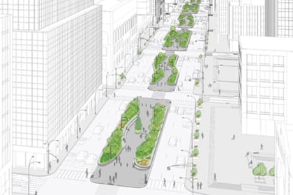 Mamdani presentó una obra para agregar espacios verdes peatonales en 11 cuadras de Park Avenue