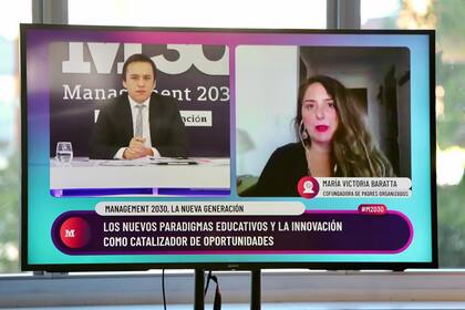 Remotamente, María Victoria Baratta contó su experiencia con Padres Organizados.