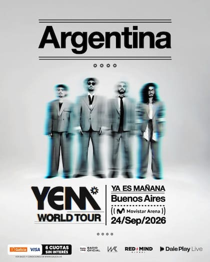 Mañana es la venta general de las entradas de Morat en el Movistar Arena