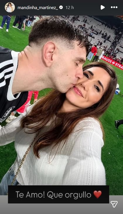 Mandinha Martínez se mostró orgullosa por el logro del futbolista