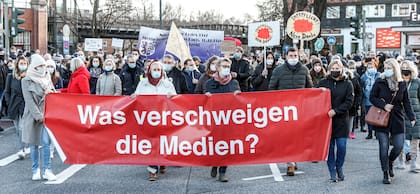 Manifestación en Hamburgo contra la guerra en Ucrania