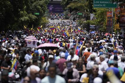Manifestación opositora en Caracas, el 3 de agosto pasado