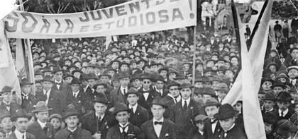 Manifestaciones de estudiantes en las calles de Córdoba