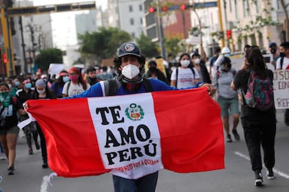 Manifestaciones en contra de Manuel Merino en Lima