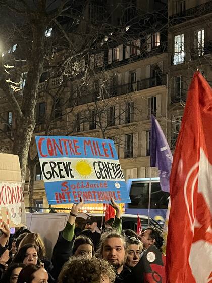 Manifestantes en París adhirieron a la movilización de la CGT