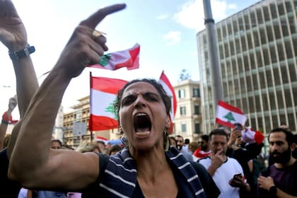 Una de las tantas manifestaciones que se sucedieron en el Líbano desde el año pasado