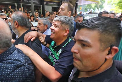 Pablo Moyano y Héctor Daer, en la marcha de la CGT