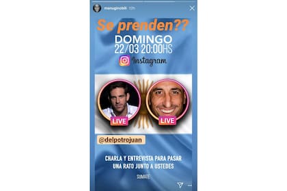 Manu Ginóbili y Del Potro, prometen para esta noche una charla imperdible en Instagram