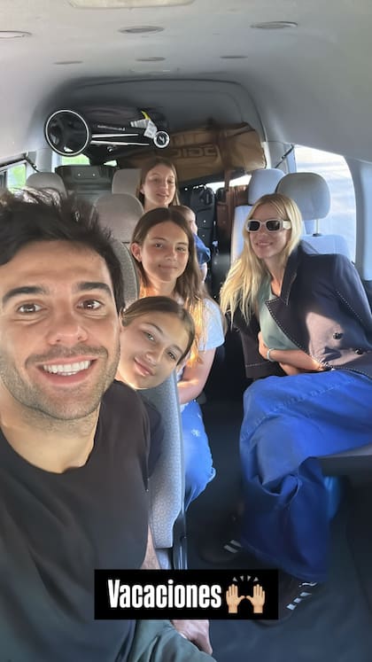 Manu Urcera, Indiana, Allegra, Sienna, Nicole y Cruz partieron rumbo a la playa para sus vacaciones familiares (Foto: Instagram @nikitaneumannoficial)
