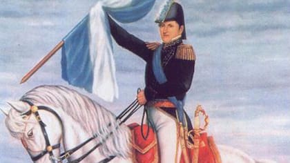 Manuel Belgrano creó la bandera nacional con los colores de la escarapela 